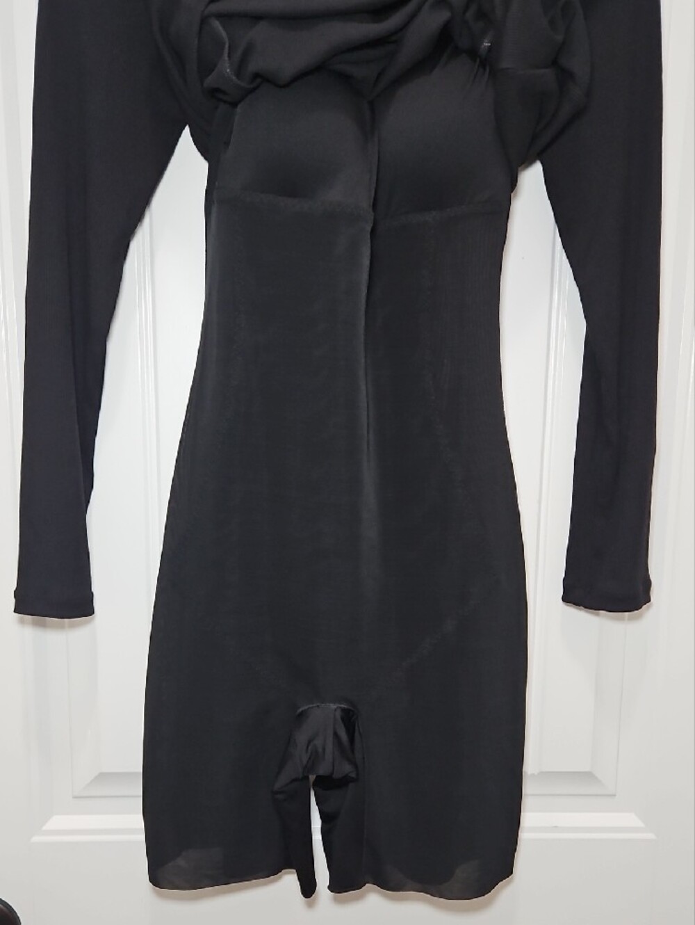 Popilush Shapewear Long Sleeve Square Neck Modal Slimming Midi Dress New Medium - Picture 6 of 13